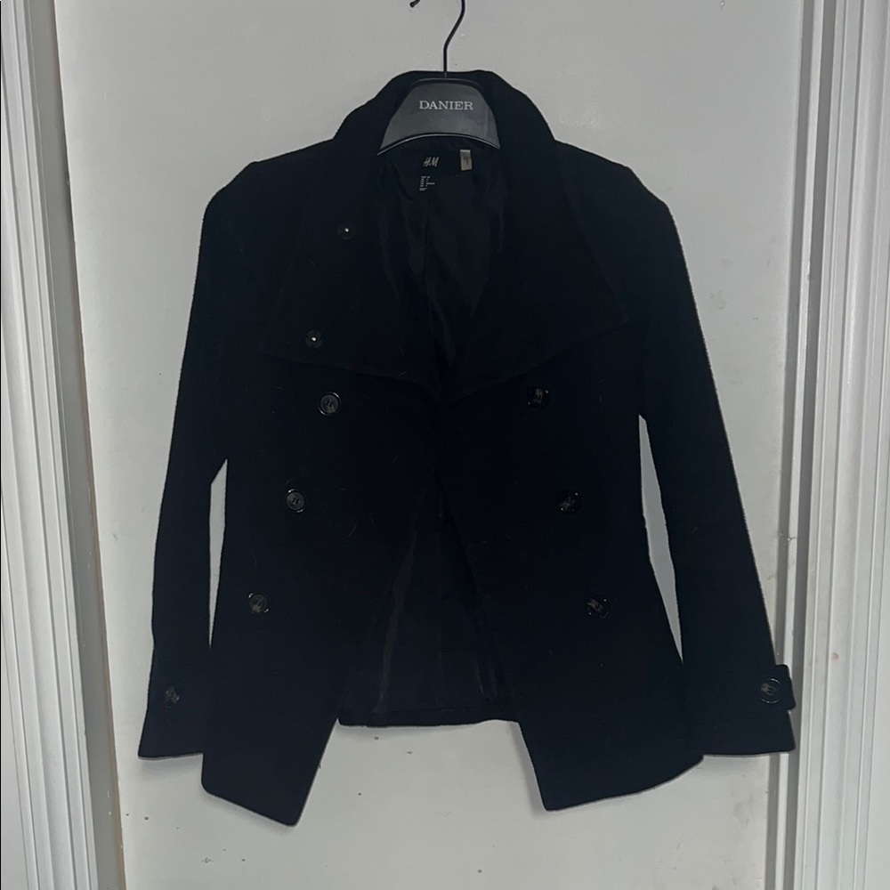 H&M Women's Black Peacoat